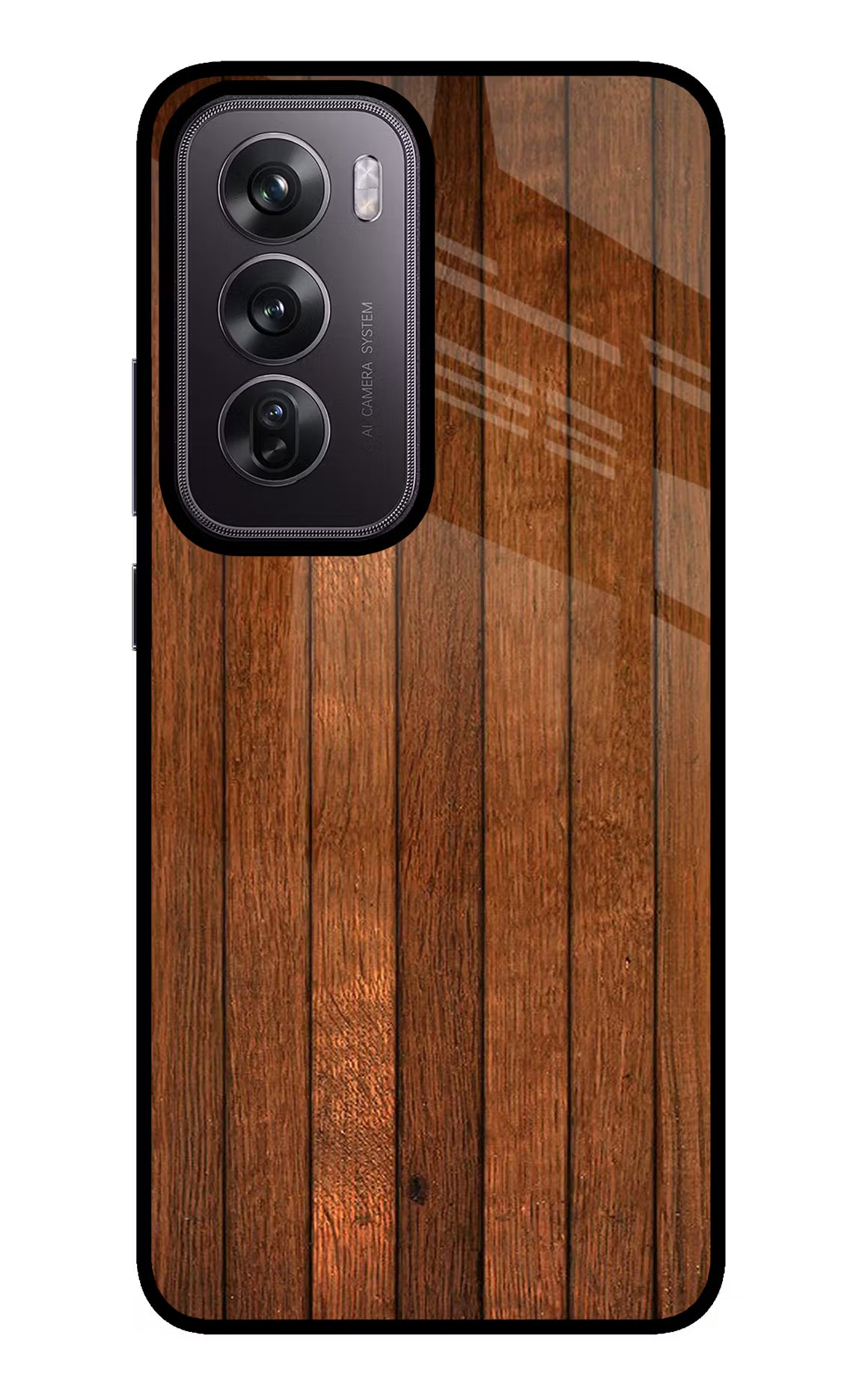 Wooden Artwork Bands Oppo Reno12 Pro 5G Glass Case Back Cover by Casekaro