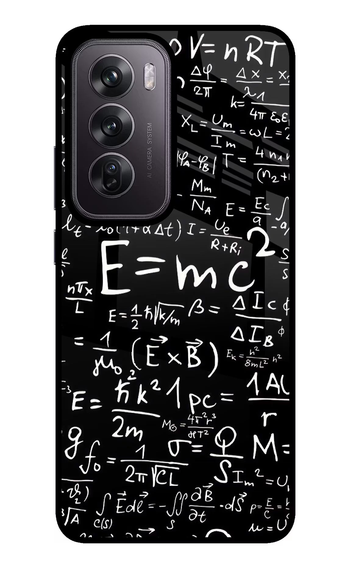 Physics Formula Oppo Reno12 Pro 5G Glass Case Back Cover by Casekaro