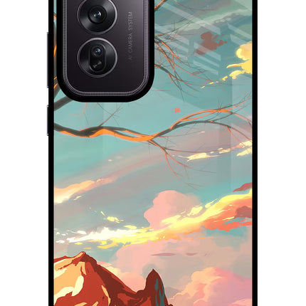 Scenery Oppo Reno12 Pro 5G Glass Case Back Cover by Casekaro