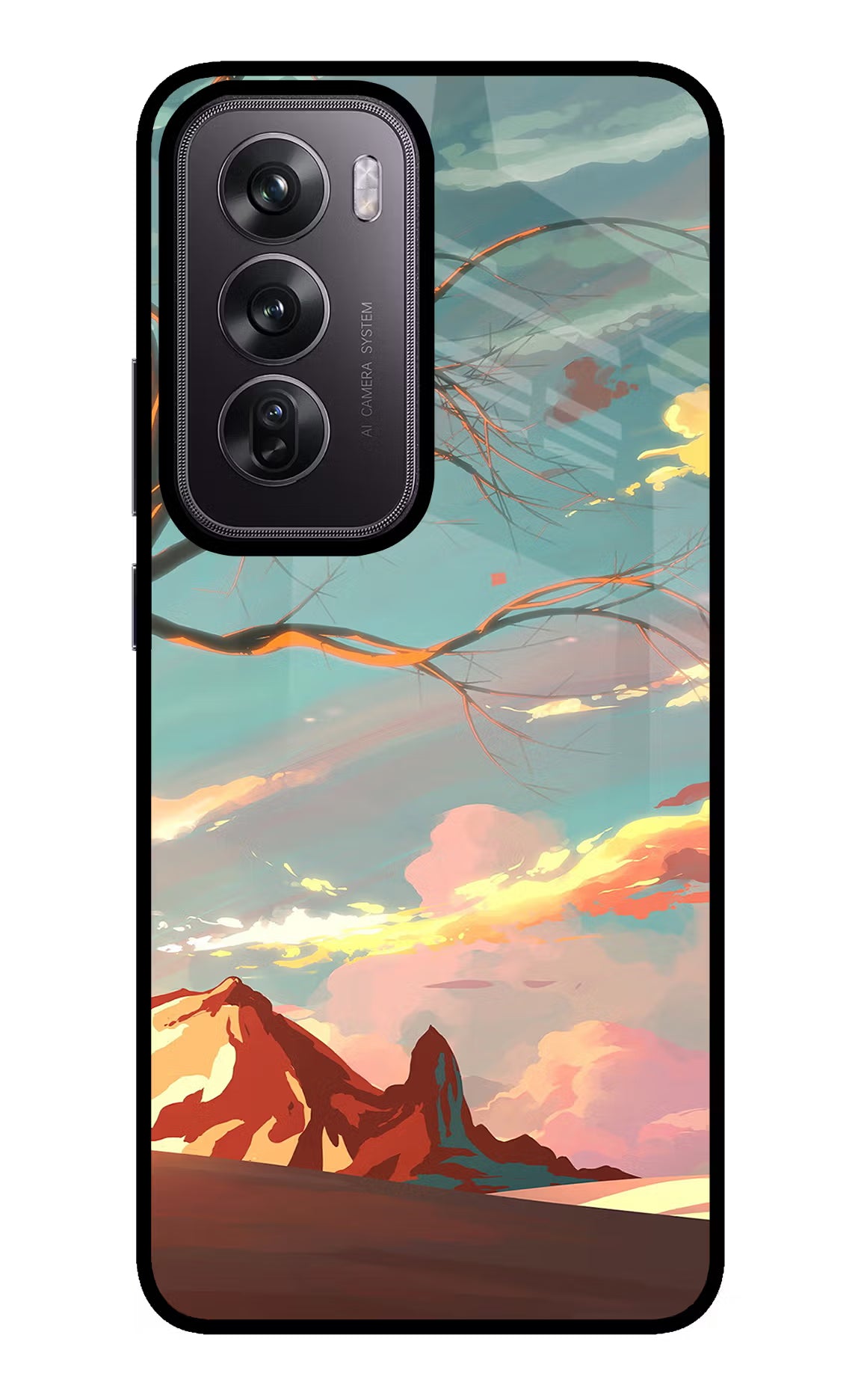 Scenery Oppo Reno12 Pro 5G Glass Case Back Cover by Casekaro