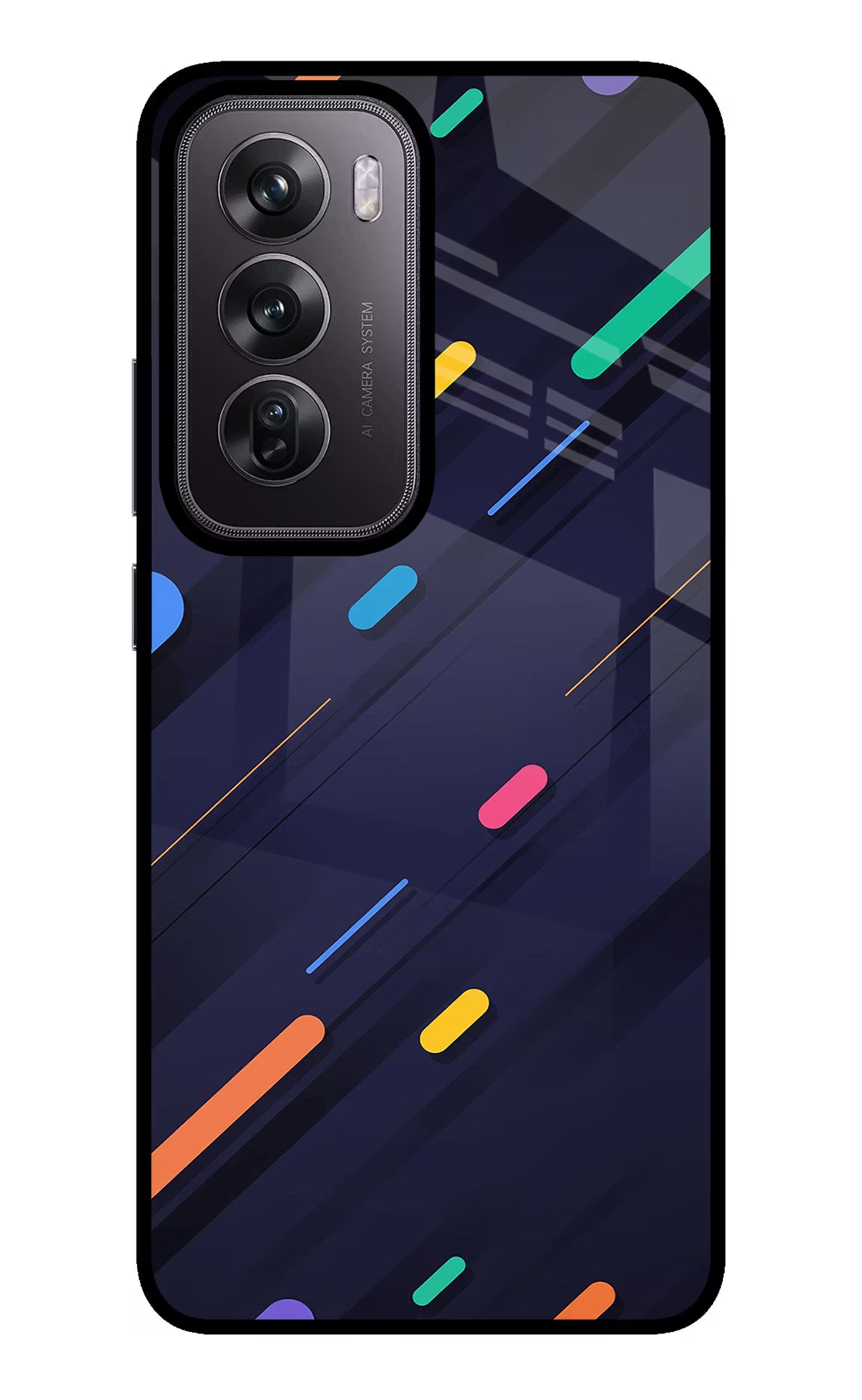 Abstract Design Oppo Reno12 Pro 5G Glass Case Back Cover by Casekaro