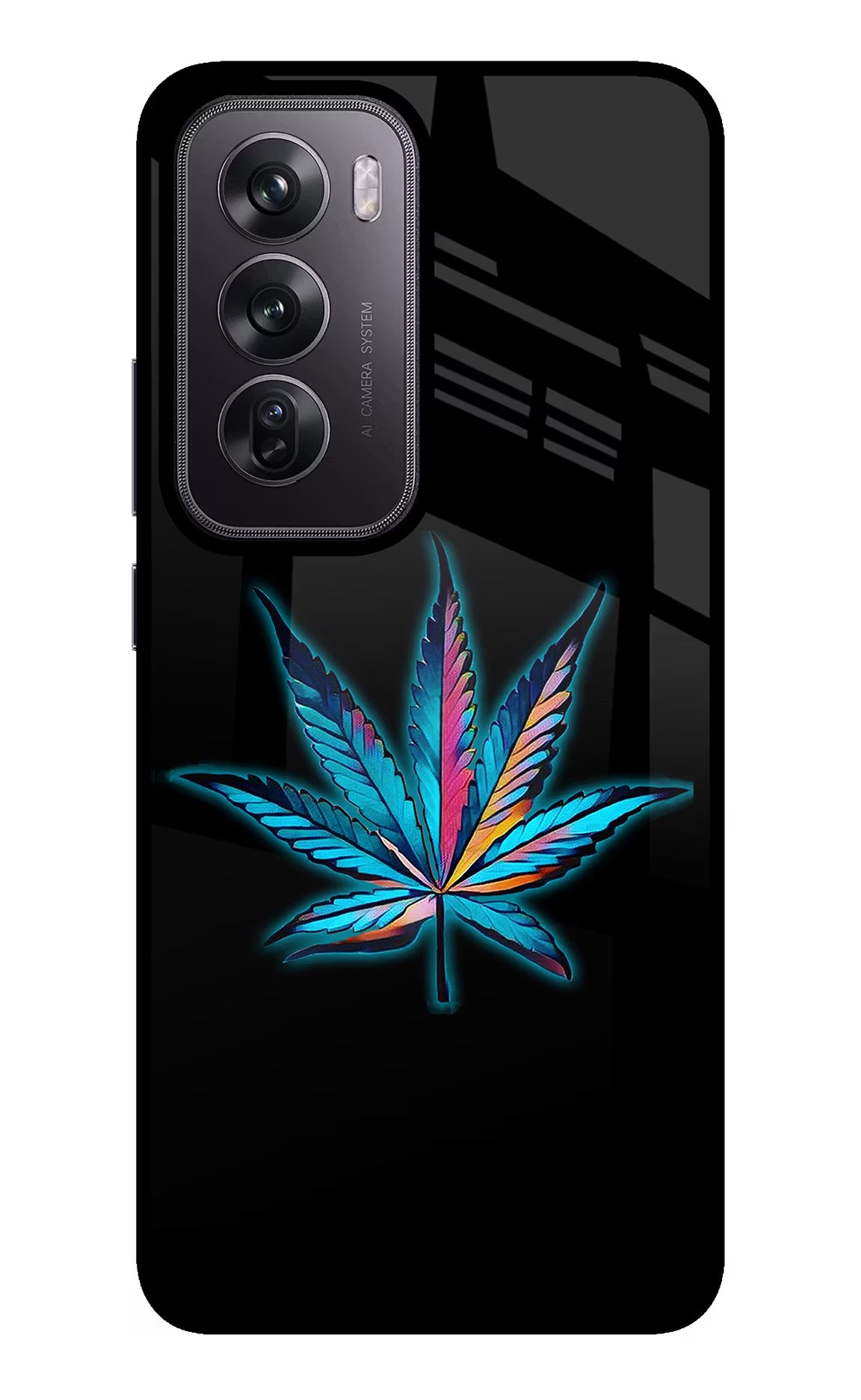 Weed Oppo Reno12 Pro 5G Glass Case Back Cover by Casekaro