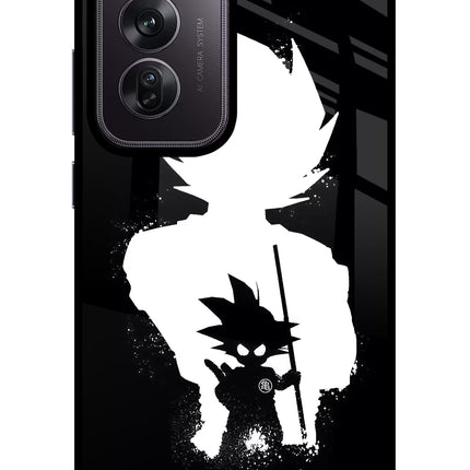 Goku Shadow Oppo Reno12 Pro 5G Glass Case Back Cover by Casekaro