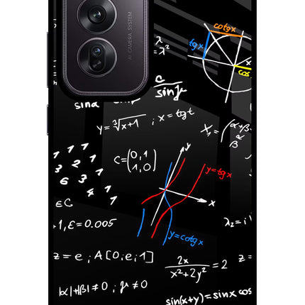 Mathematics Formula Oppo Reno12 Pro 5G Glass Case Back Cover by Casekaro
