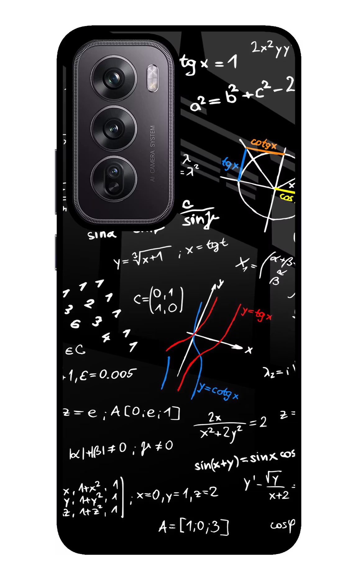 Mathematics Formula Oppo Reno12 Pro 5G Glass Case Back Cover by Casekaro