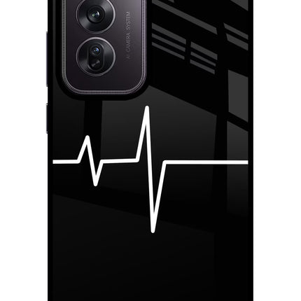 Heart Beats Oppo Reno12 Pro 5G Glass Case Back Cover by Casekaro