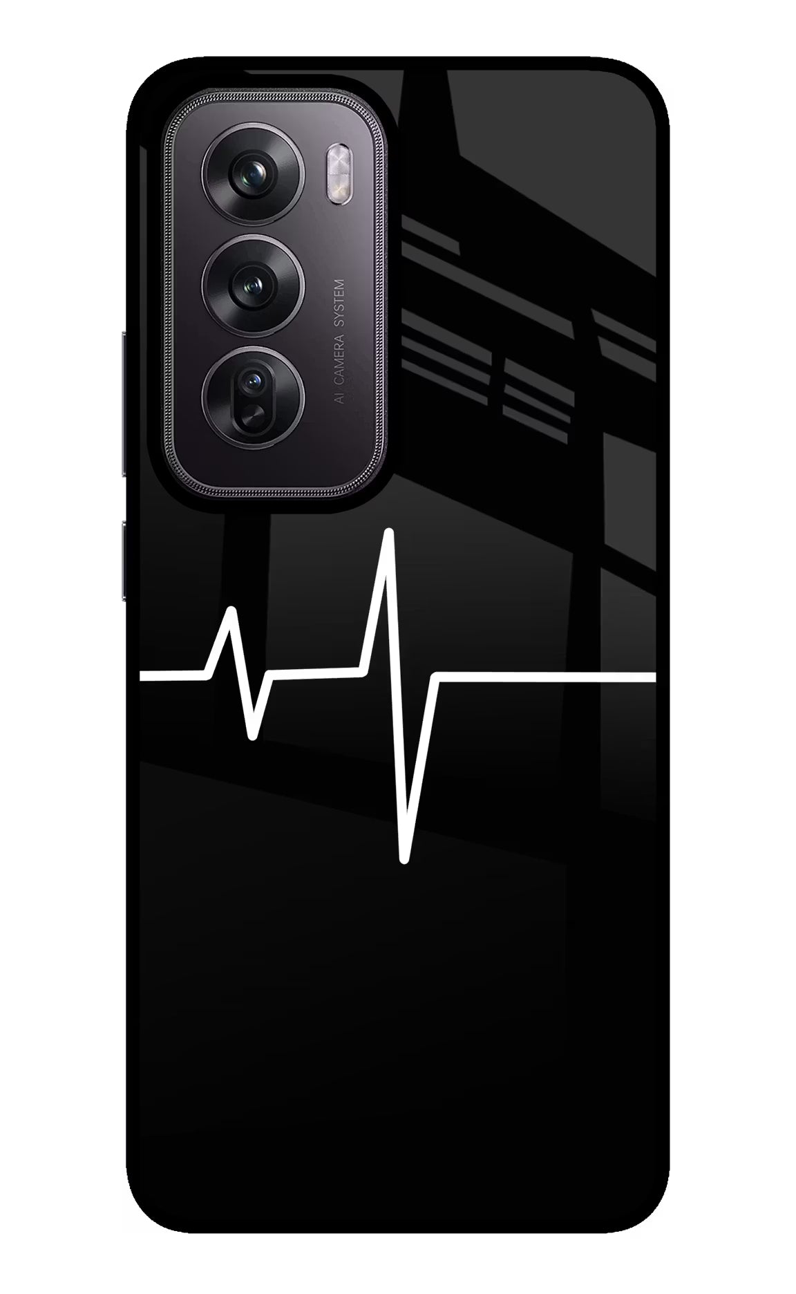 Heart Beats Oppo Reno12 Pro 5G Glass Case Back Cover by Casekaro
