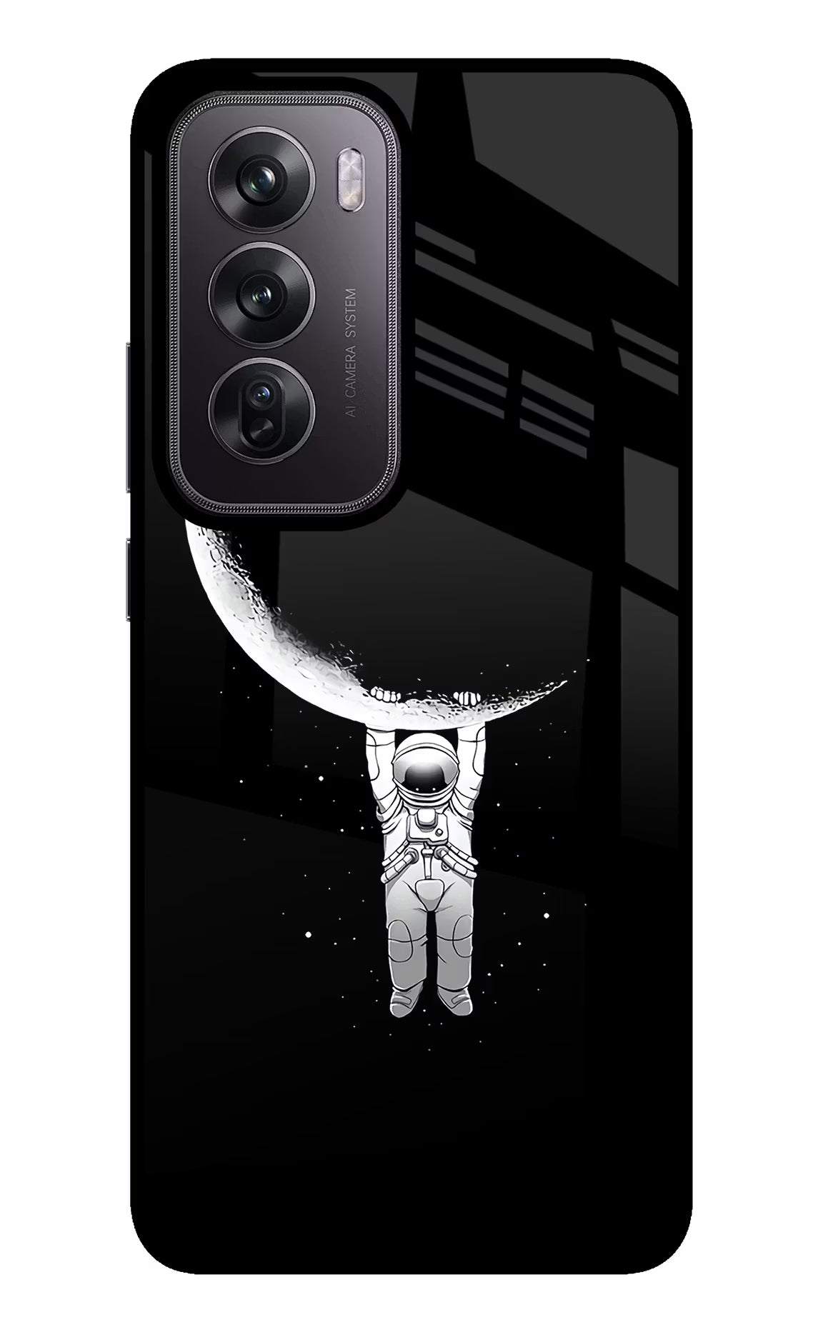 Moon Space Oppo Reno12 Pro 5G Glass Case Back Cover by Casekaro