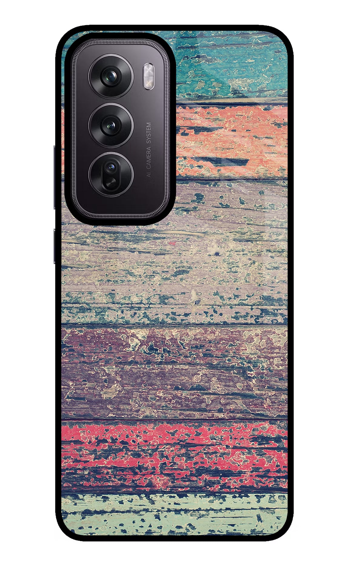 Colourful Wall Oppo Reno12 Pro 5G Glass Case Back Cover by Casekaro