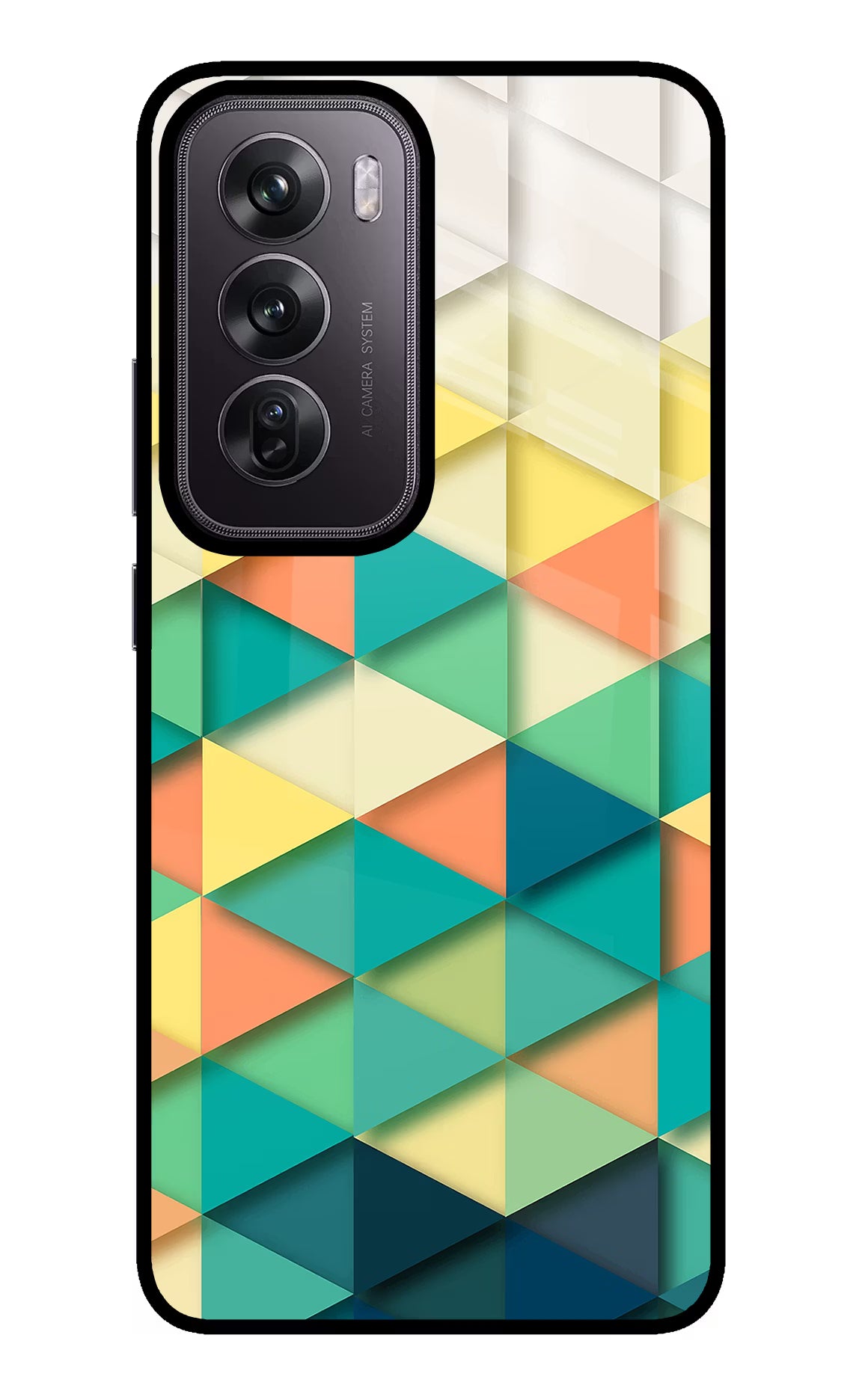 Abstract Oppo Reno12 Pro 5G Glass Case Back Cover by Casekaro