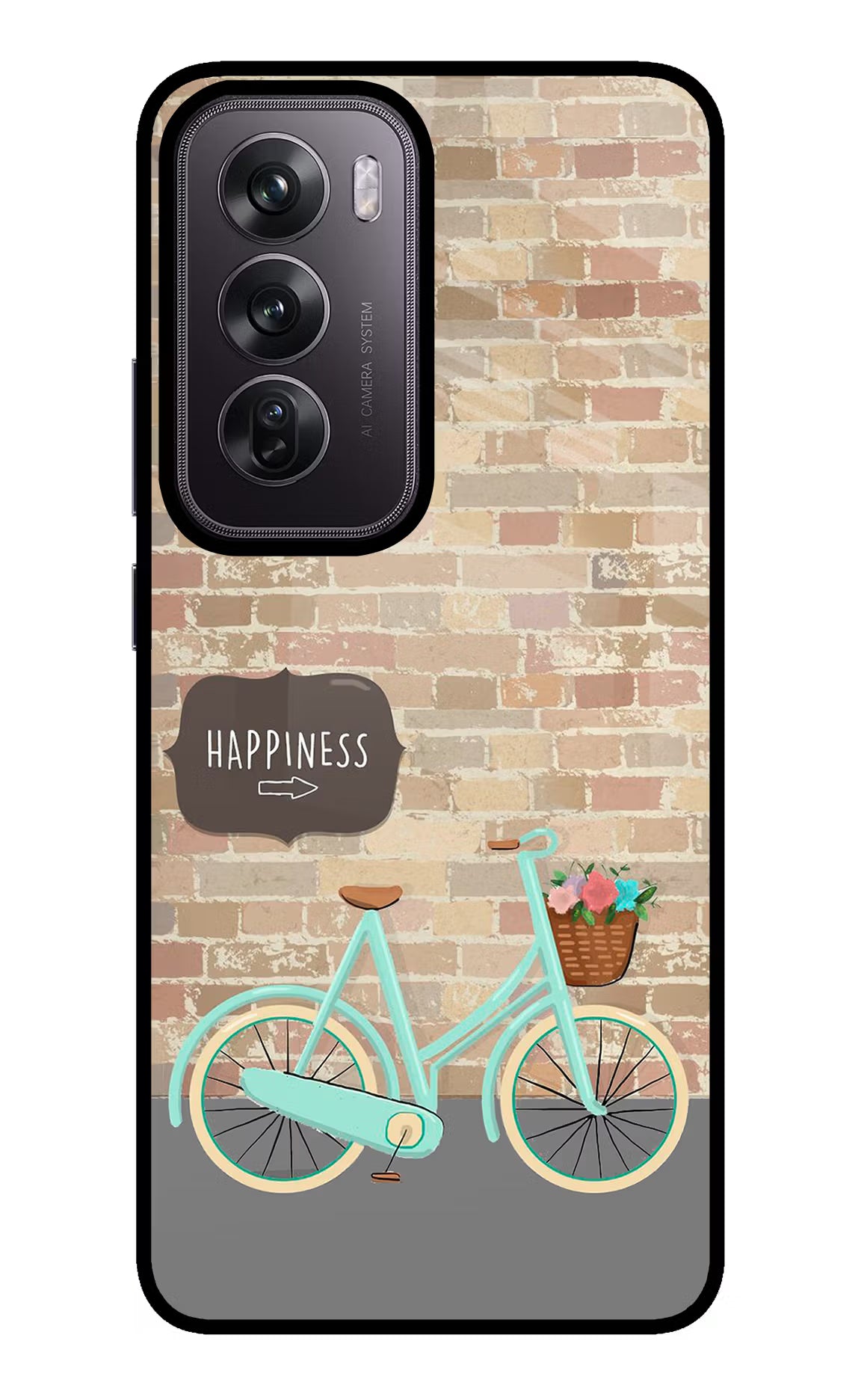 Happiness Artwork Oppo Reno12 Pro 5G Glass Case Back Cover by Casekaro