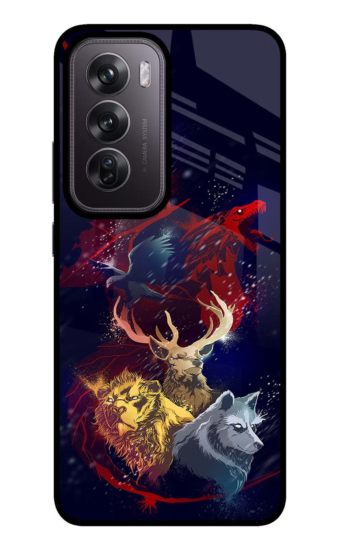 Game Of Thrones Oppo Reno12 Pro 5G Glass Case Back Cover by Casekaro