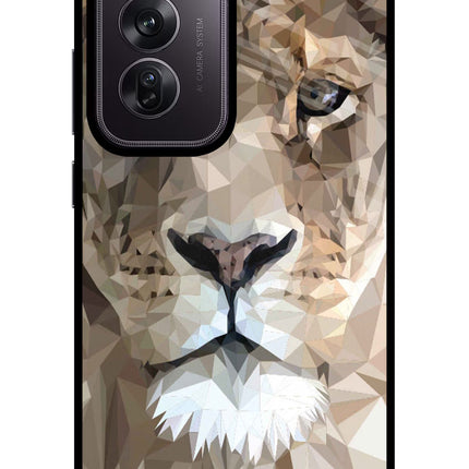 Lion Art Oppo Reno12 Pro 5G Glass Case Back Cover by Casekaro