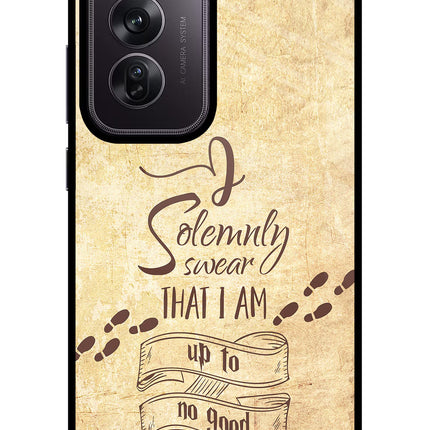 I Solemnly swear that i up to no good Oppo Reno12 Pro 5G Glass Case Back Cover by Casekaro