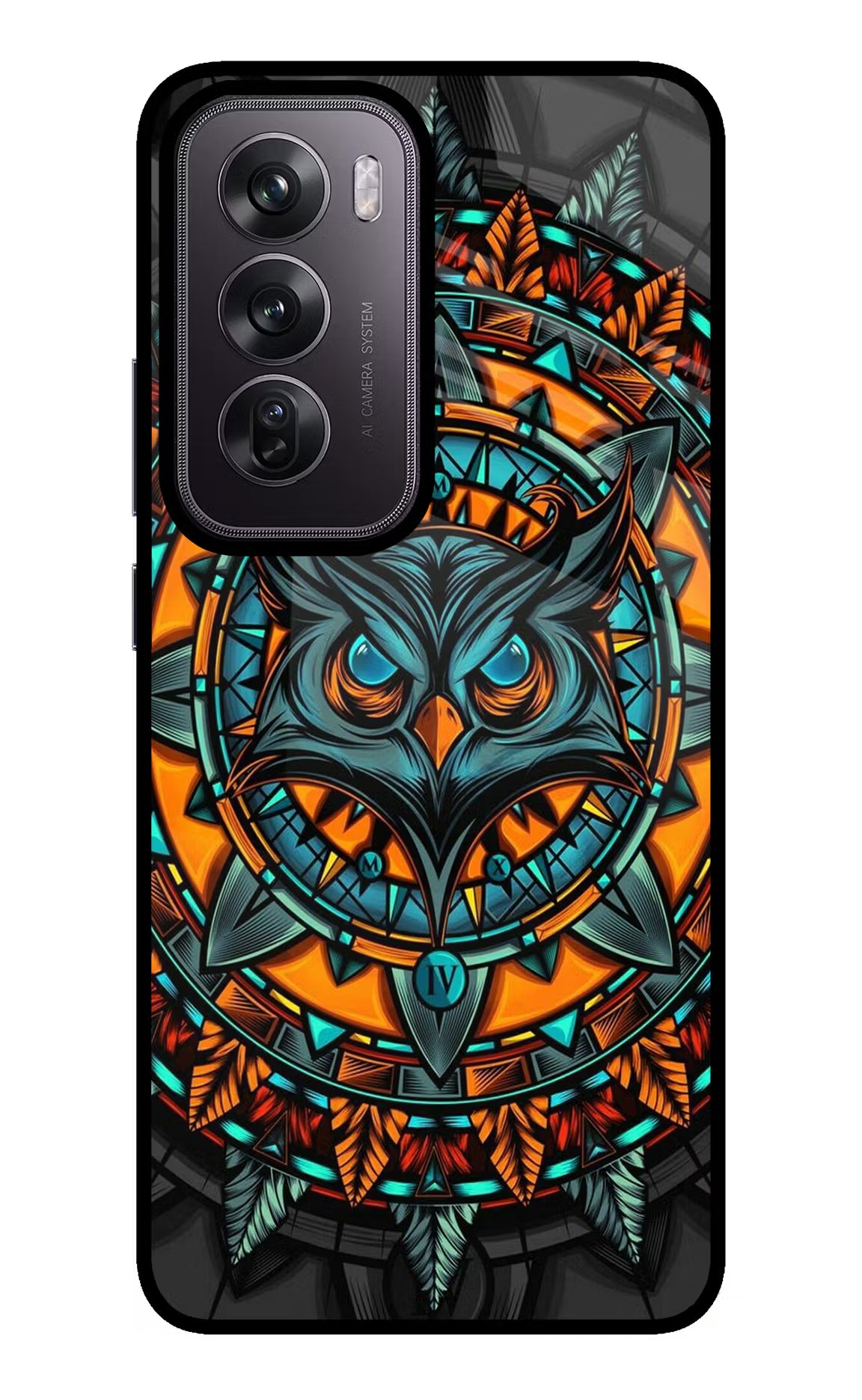 Angry Owl Art Oppo Reno12 Pro 5G Glass Case