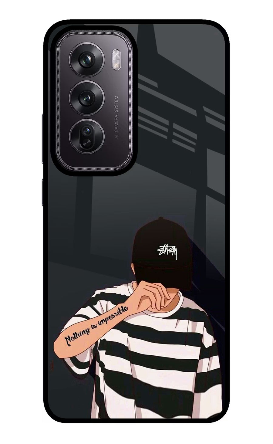 Aesthetic Boy Oppo Reno12 Pro 5G Back Cover, Glass case