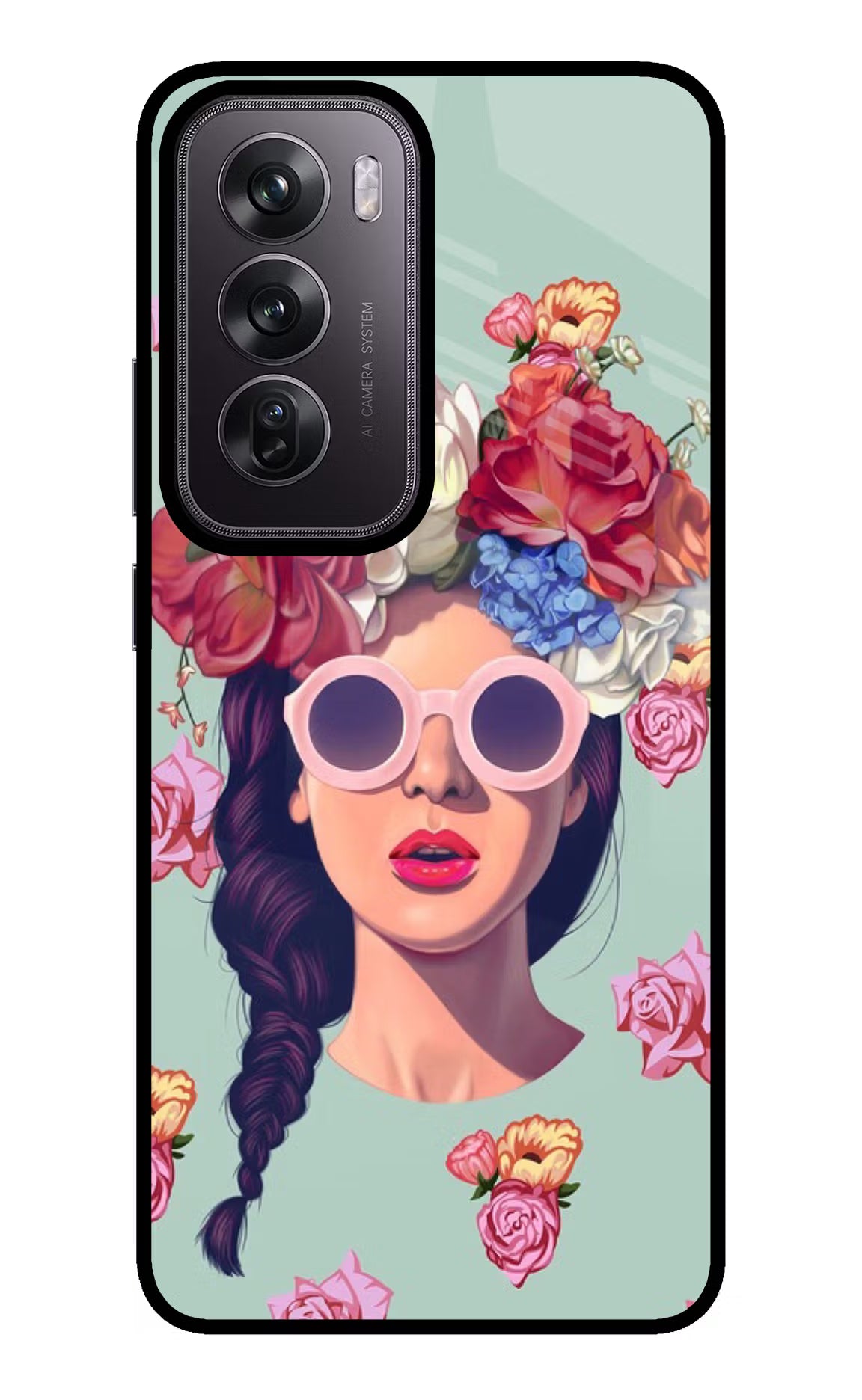 Pretty Girl Oppo Reno12 Pro 5G Glass Case Back Cover by Casekaro