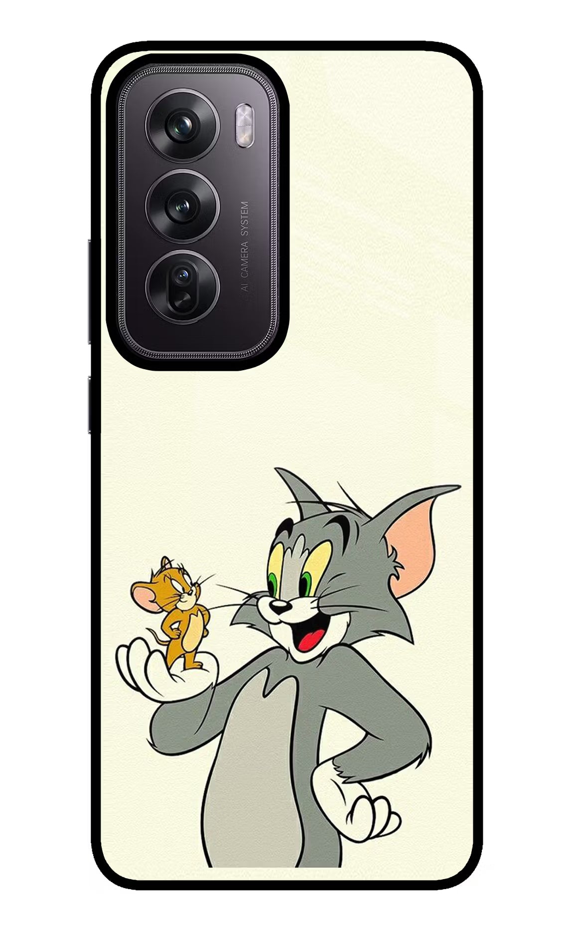 Tom & Jerry Oppo Reno12 Pro 5G Glass Case Back Cover by Casekaro