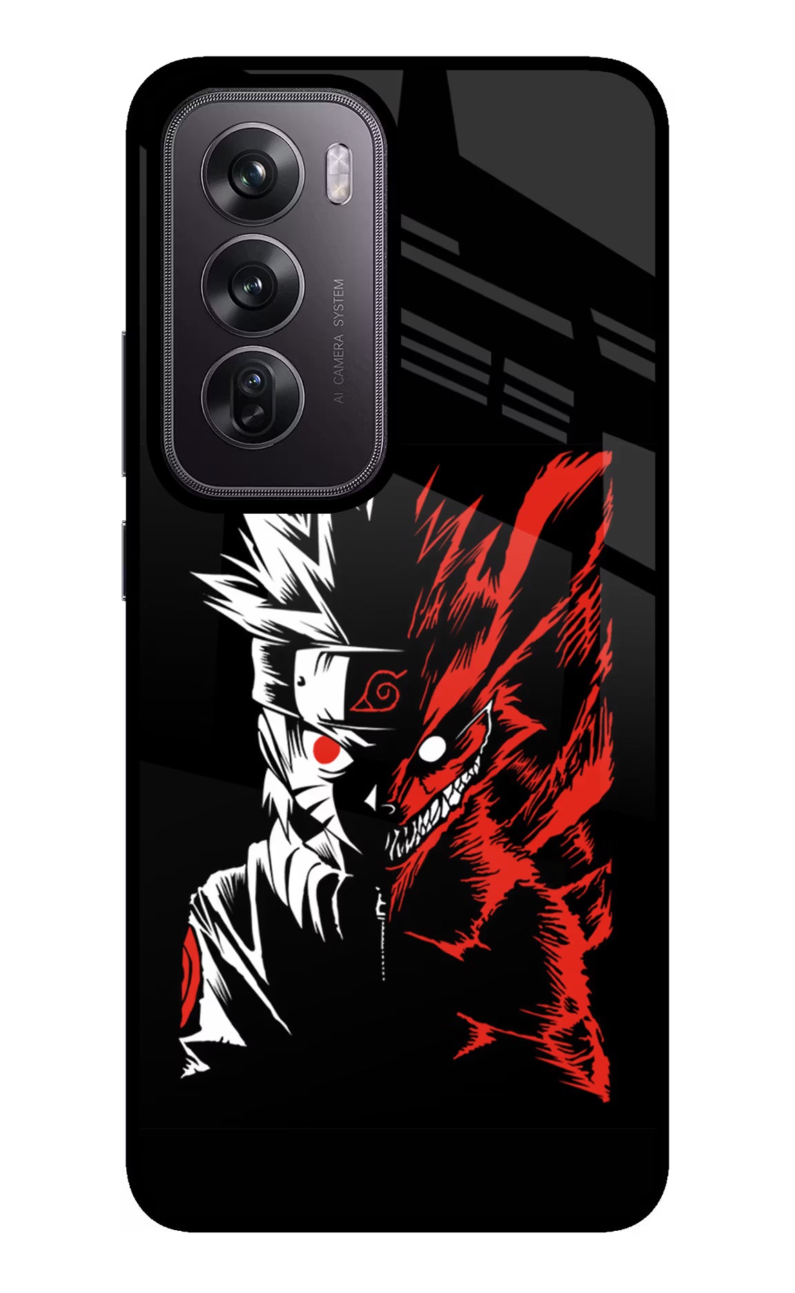 Naruto Two Face Oppo Reno12 Pro 5G Glass Case Back Cover by Casekaro