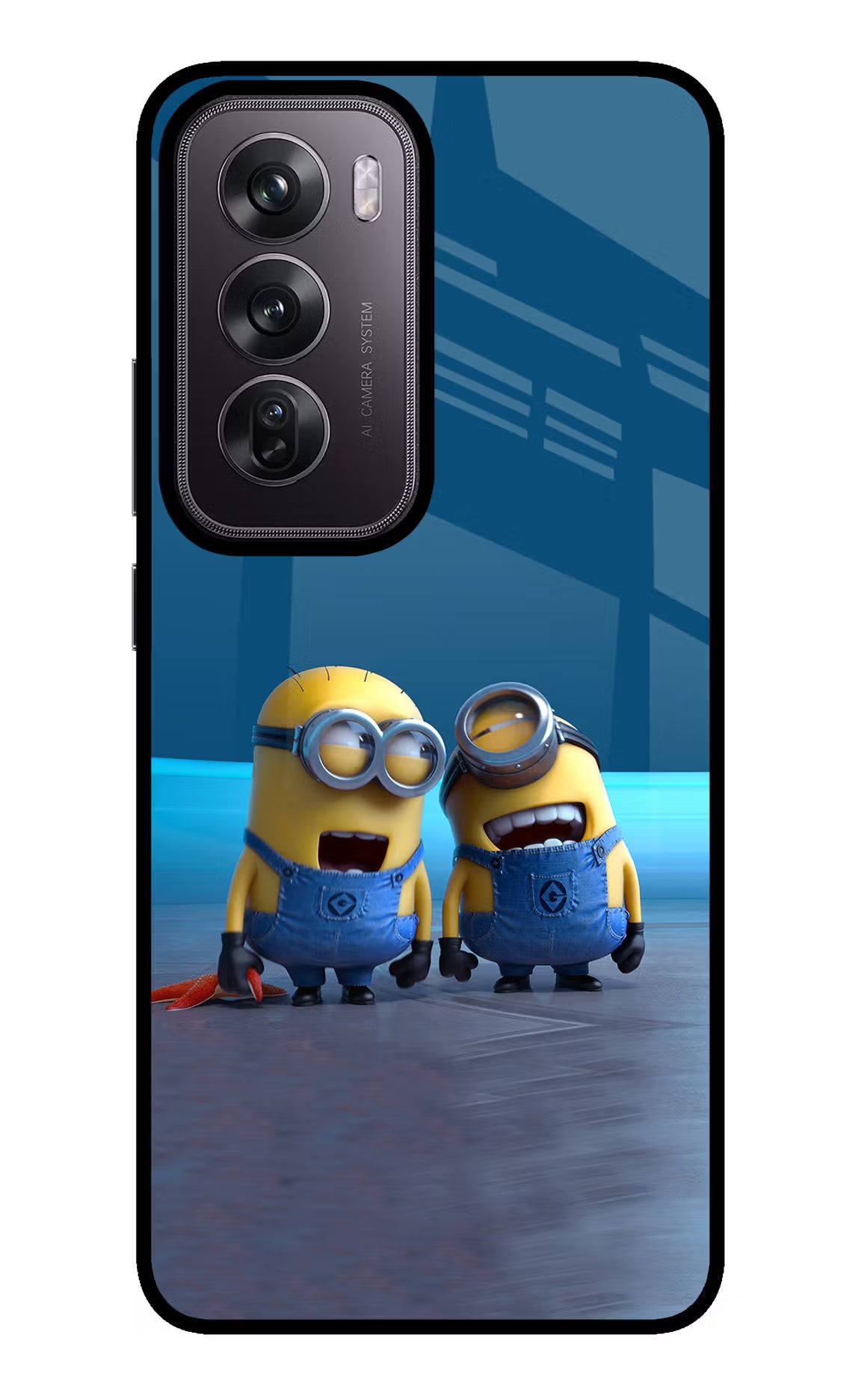 Minion Laughing Oppo Reno12 Pro 5G Glass Case Back Cover by Casekaro