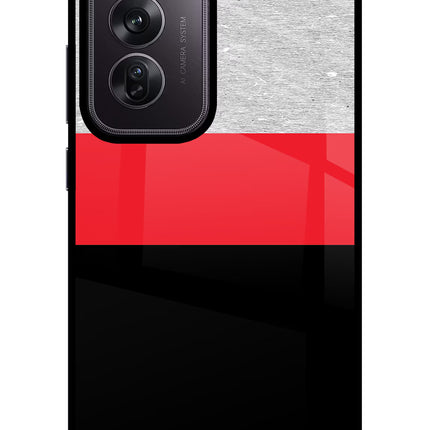 Tri Color Pattern Oppo Reno12 Pro 5G Glass Case