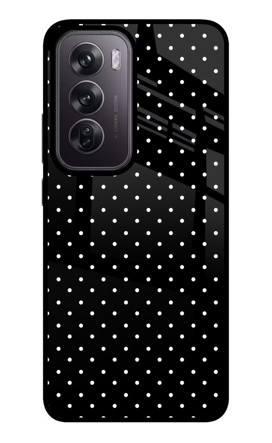 White Dots Oppo Reno12 Pro 5G Back Cover, Glass case