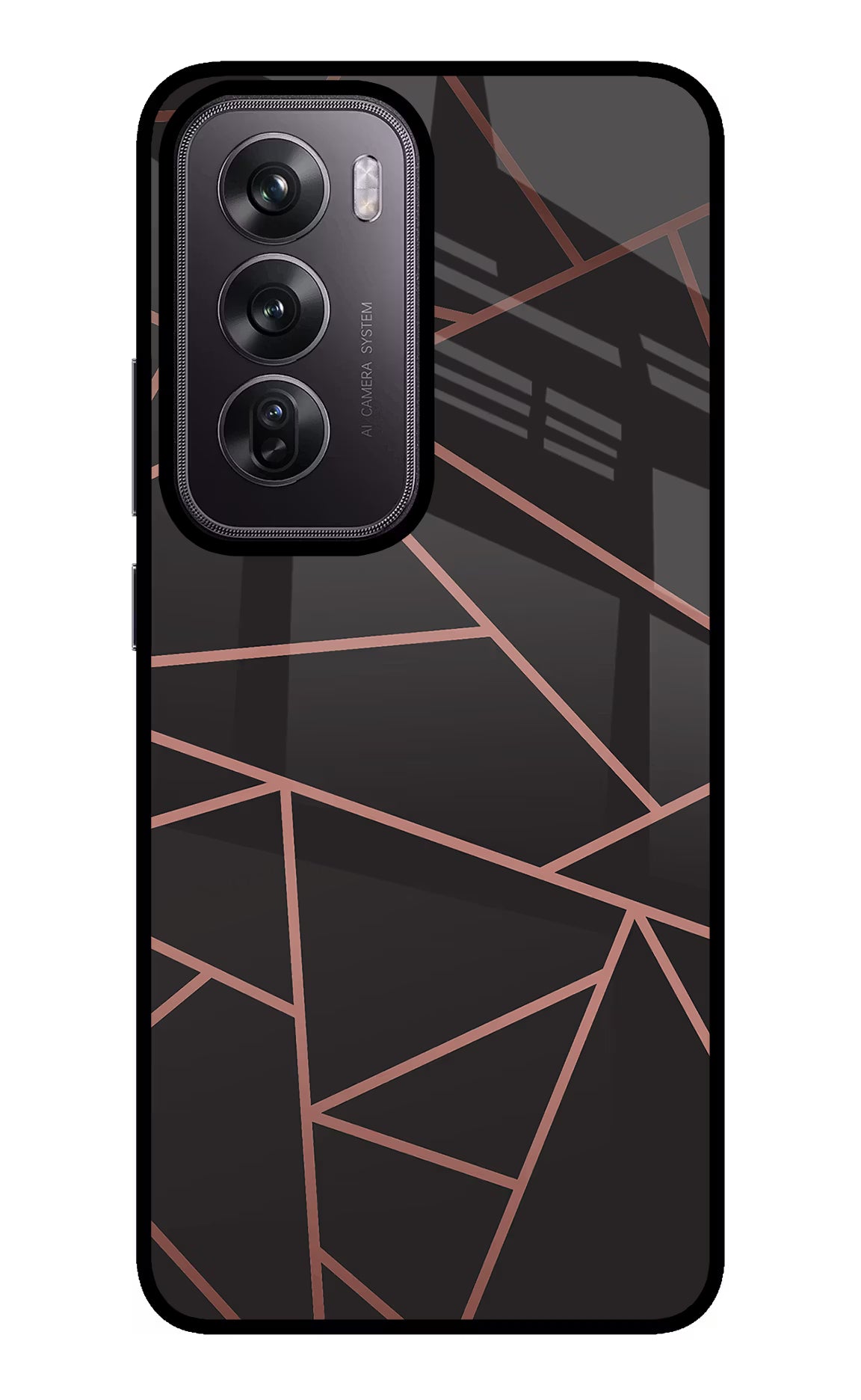 Geometric Pattern Oppo Reno12 Pro 5G Glass Case Back Cover by Casekaro