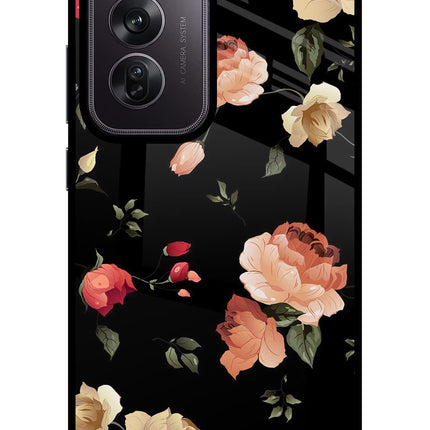Flowers Oppo Reno12 Pro 5G Glass Case Back Cover by Casekaro