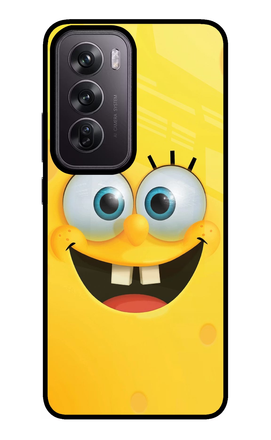 Sponge 1 Oppo Reno12 Pro 5G Glass Case Back Cover by Casekaro