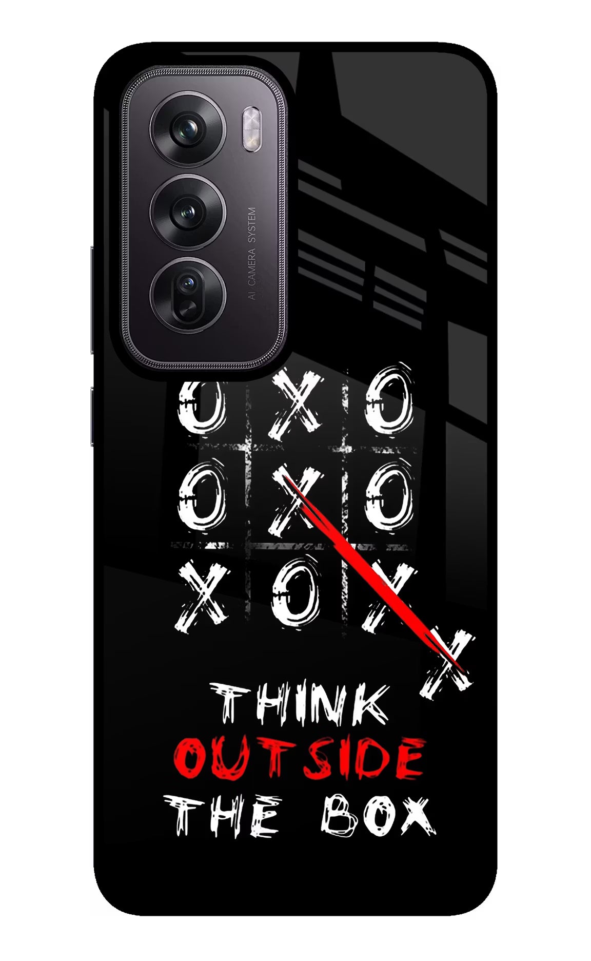 Think out of the BOX Oppo Reno12 Pro 5G Glass Case Back Cover by Casekaro