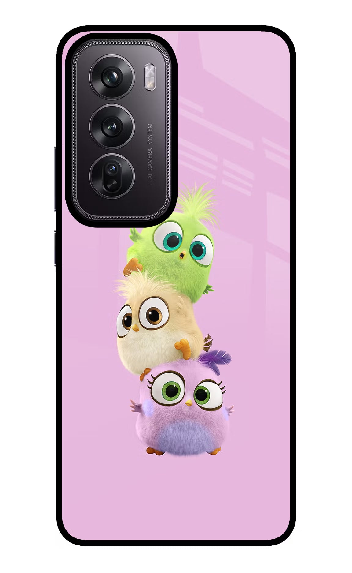 Cute Little Birds Oppo Reno12 Pro 5G Glass Case Back Cover by Casekaro