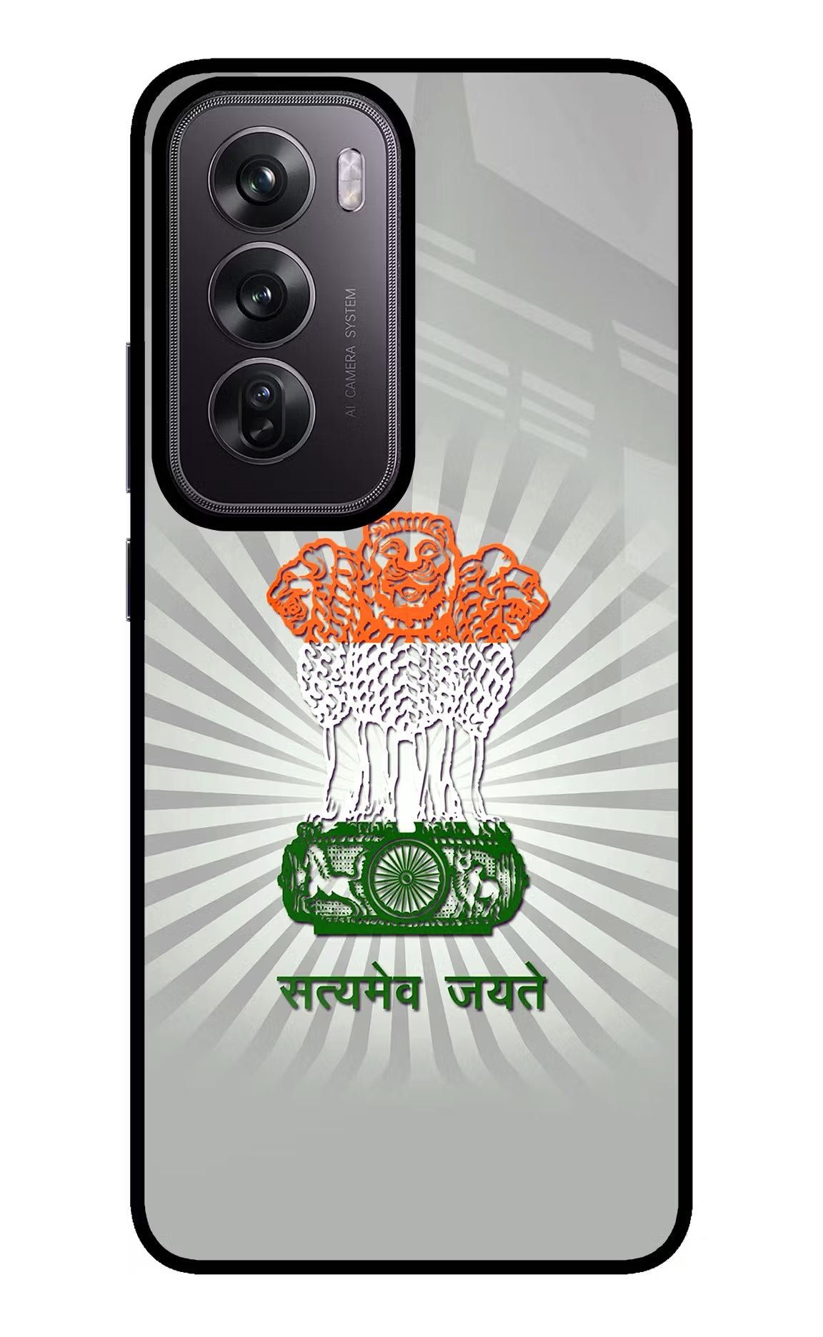 Satyamev Jayate Art Oppo Reno12 Pro 5G Glass Case Back Cover by Casekaro