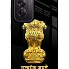 Satyamev Jayate Golden Oppo Reno12 Pro 5G Glass Case