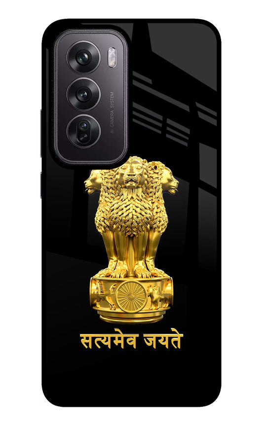 Satyamev Jayate Golden Oppo Reno12 Pro 5G Glass Case