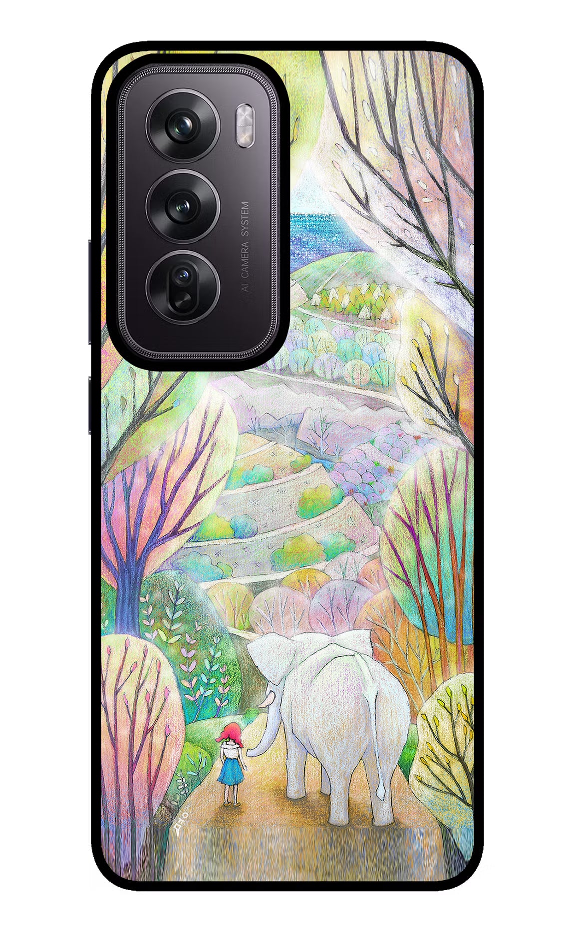 Nature Painting Oppo Reno12 Pro 5G Glass Case Back Cover by Casekaro