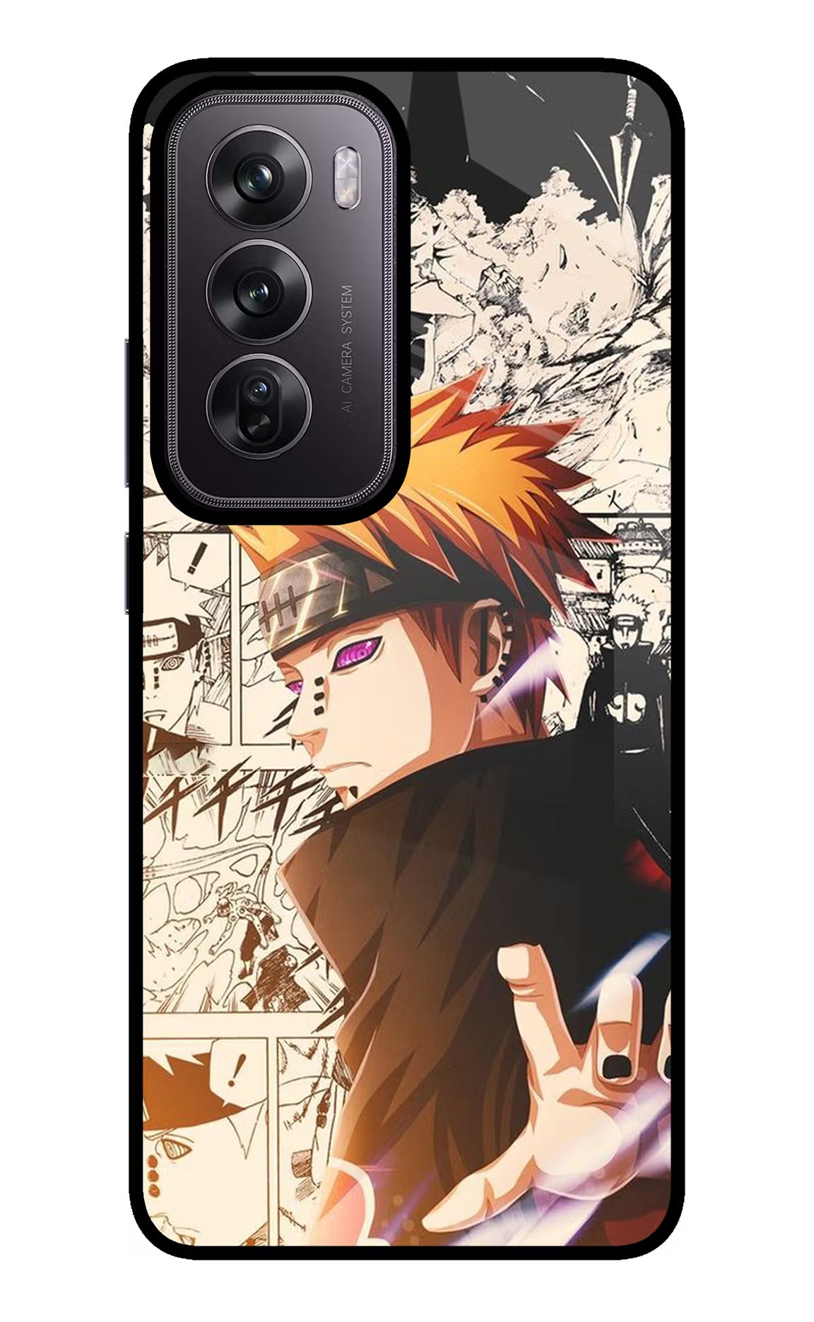 Pain Anime Oppo Reno12 Pro 5G Glass Case Back Cover by Casekaro