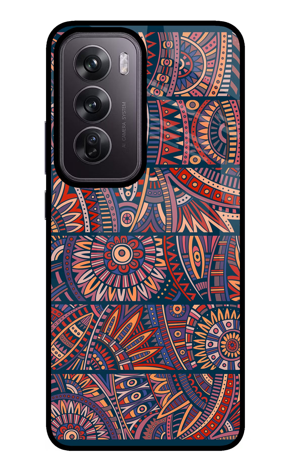 African Culture Design Oppo Reno12 Pro 5G Glass Case Back Cover by Casekaro