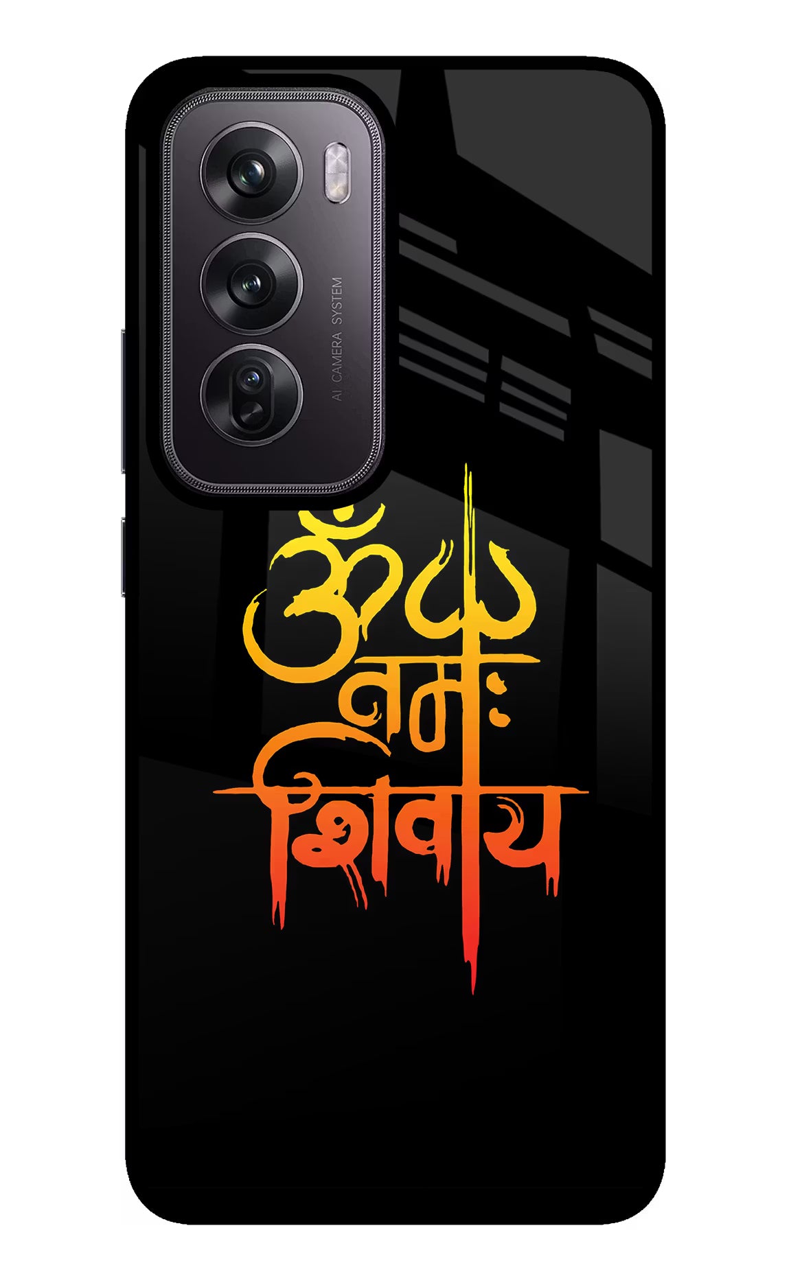Om Namah Shivay Oppo Reno12 Pro 5G Glass Case Back Cover by Casekaro