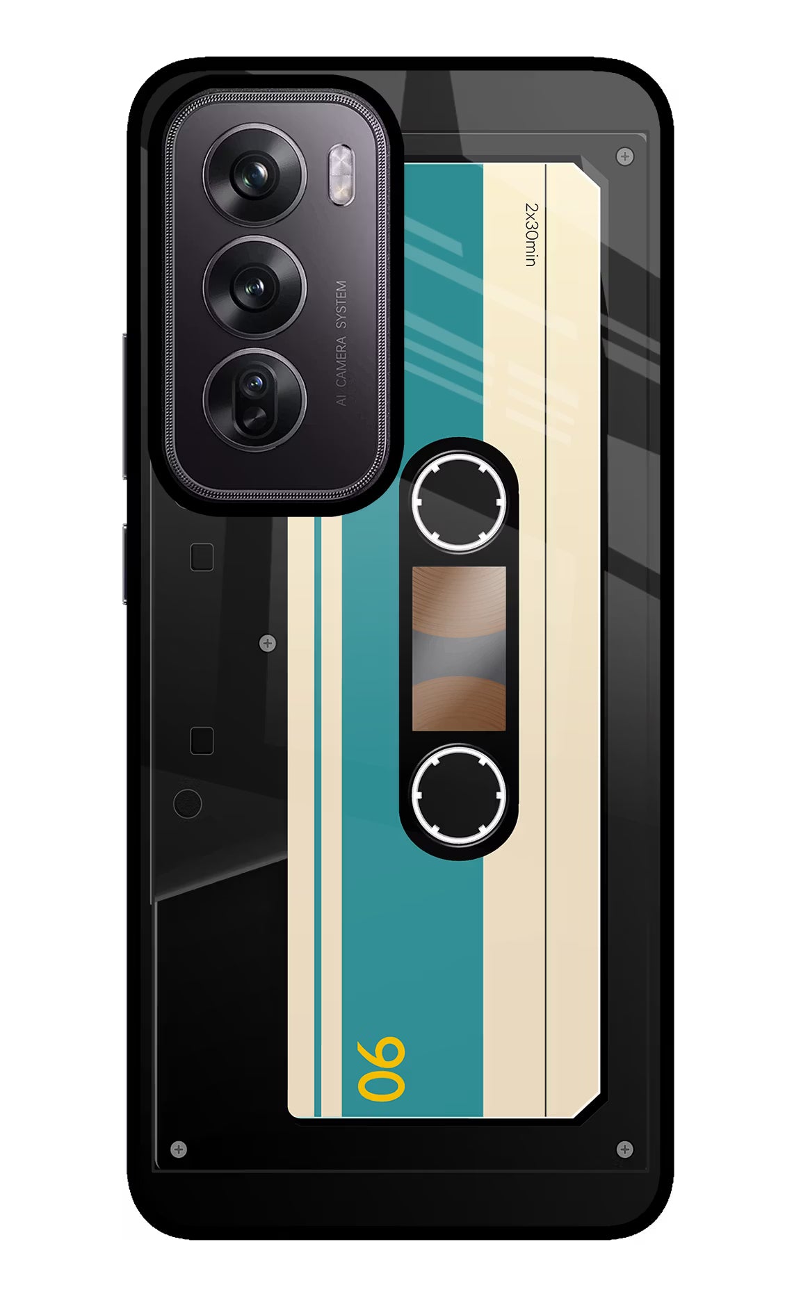Cassette Oppo Reno12 Pro 5G Glass Case Back Cover by Casekaro