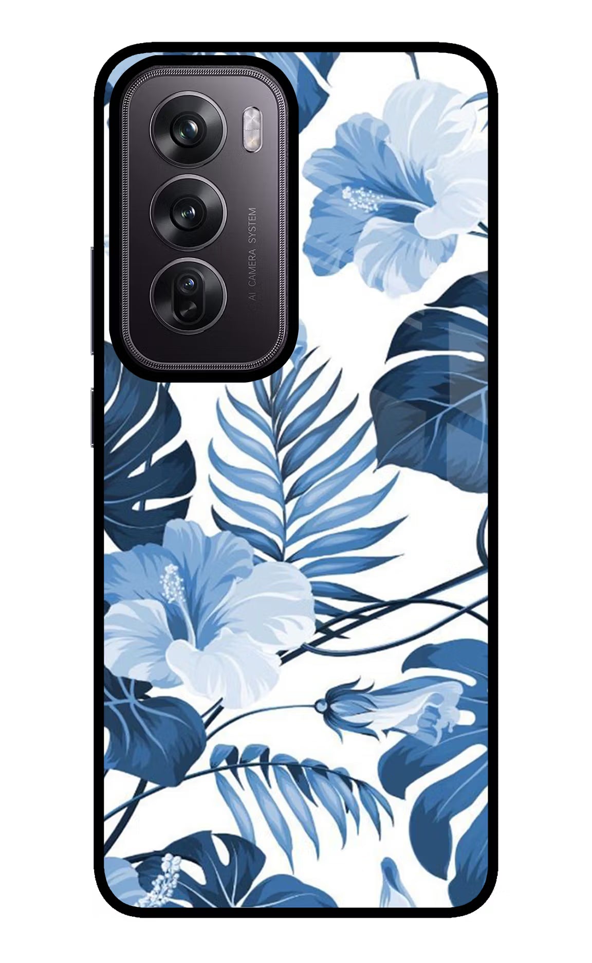 Fabric Art Oppo Reno12 Pro 5G Glass Case Back Cover by Casekaro