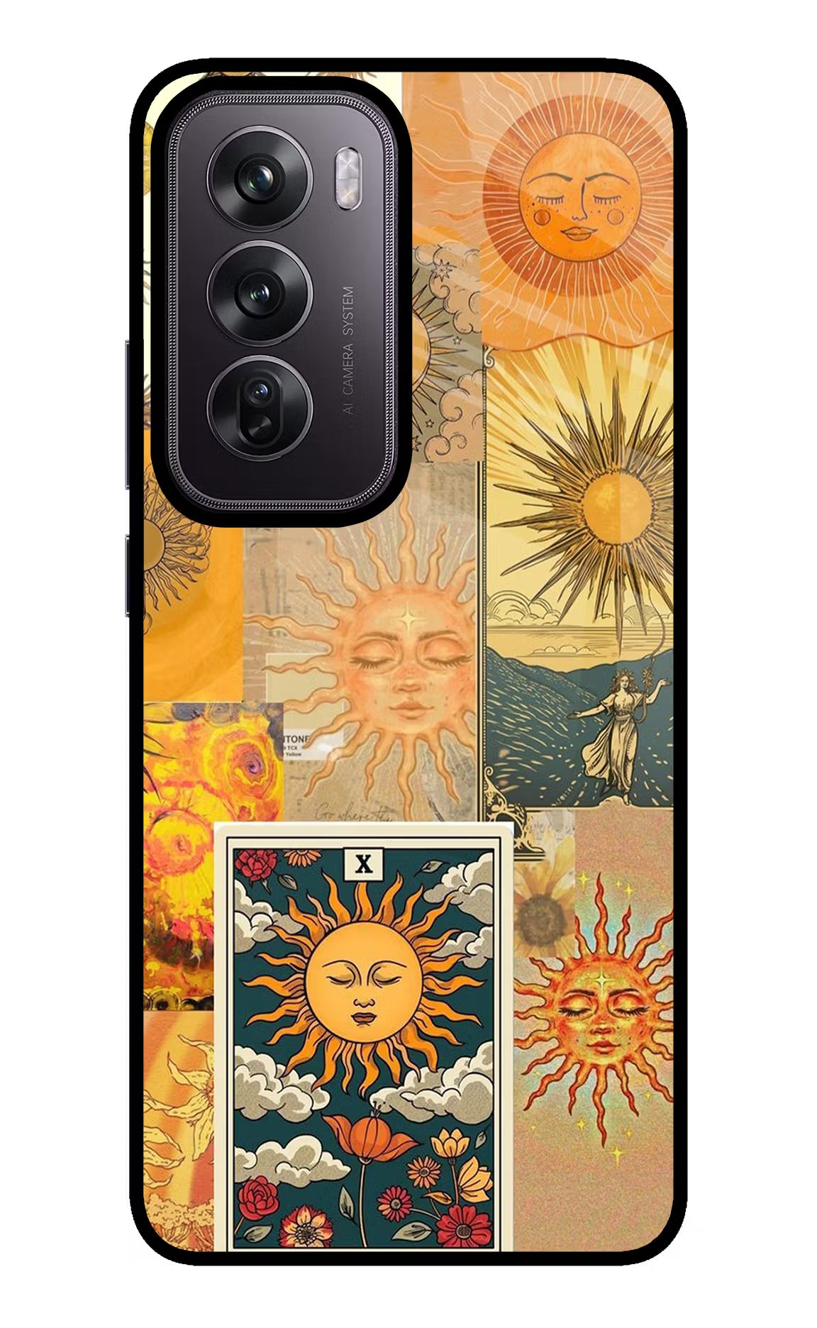 Sun Oppo Reno12 Pro 5G Glass Case Back Cover by Casekaro