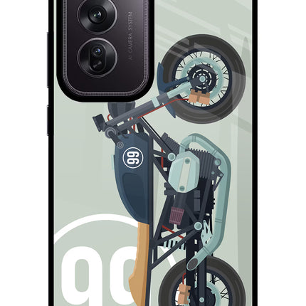 Classic Cafe Racer 99 Oppo Reno12 Pro 5G Glass Case Back Cover by Casekaro