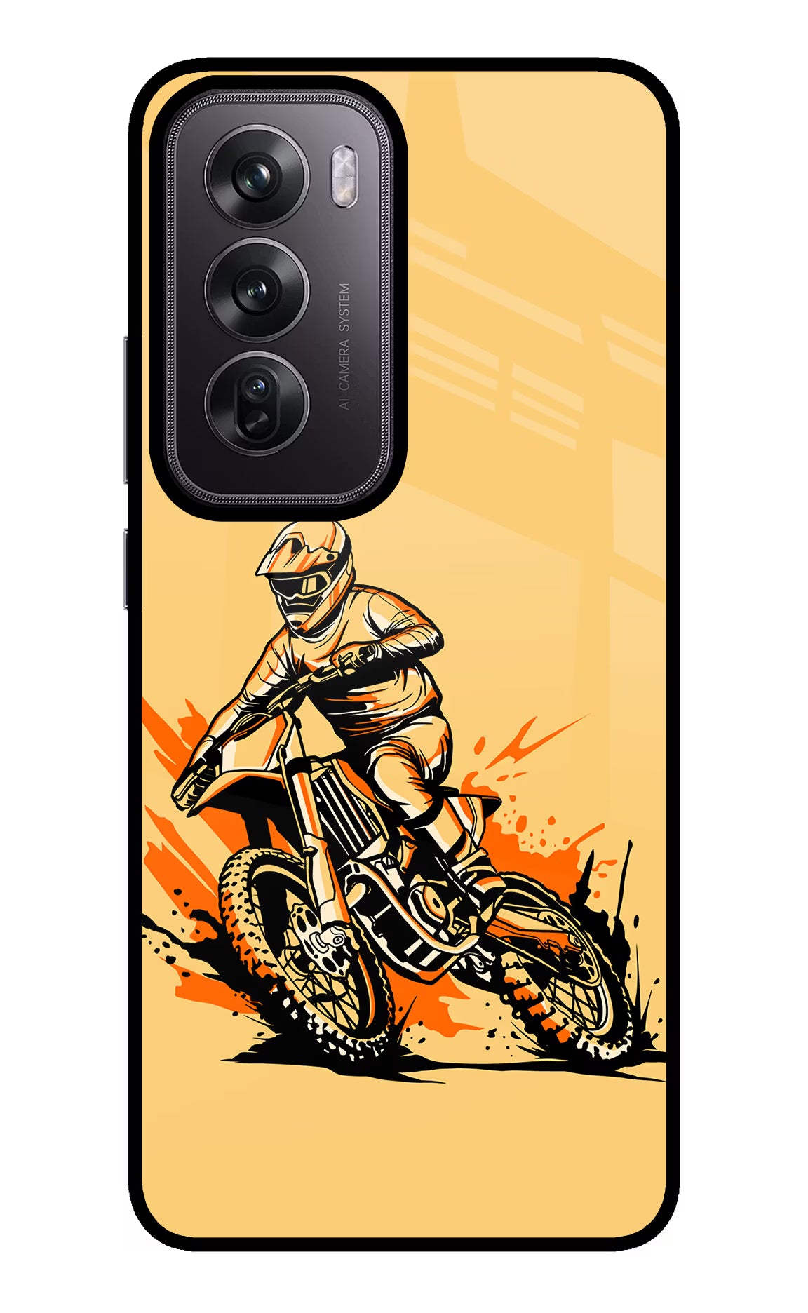 Off-Road Fury Oppo Reno12 Pro 5G Glass Case Back Cover by Casekaro
