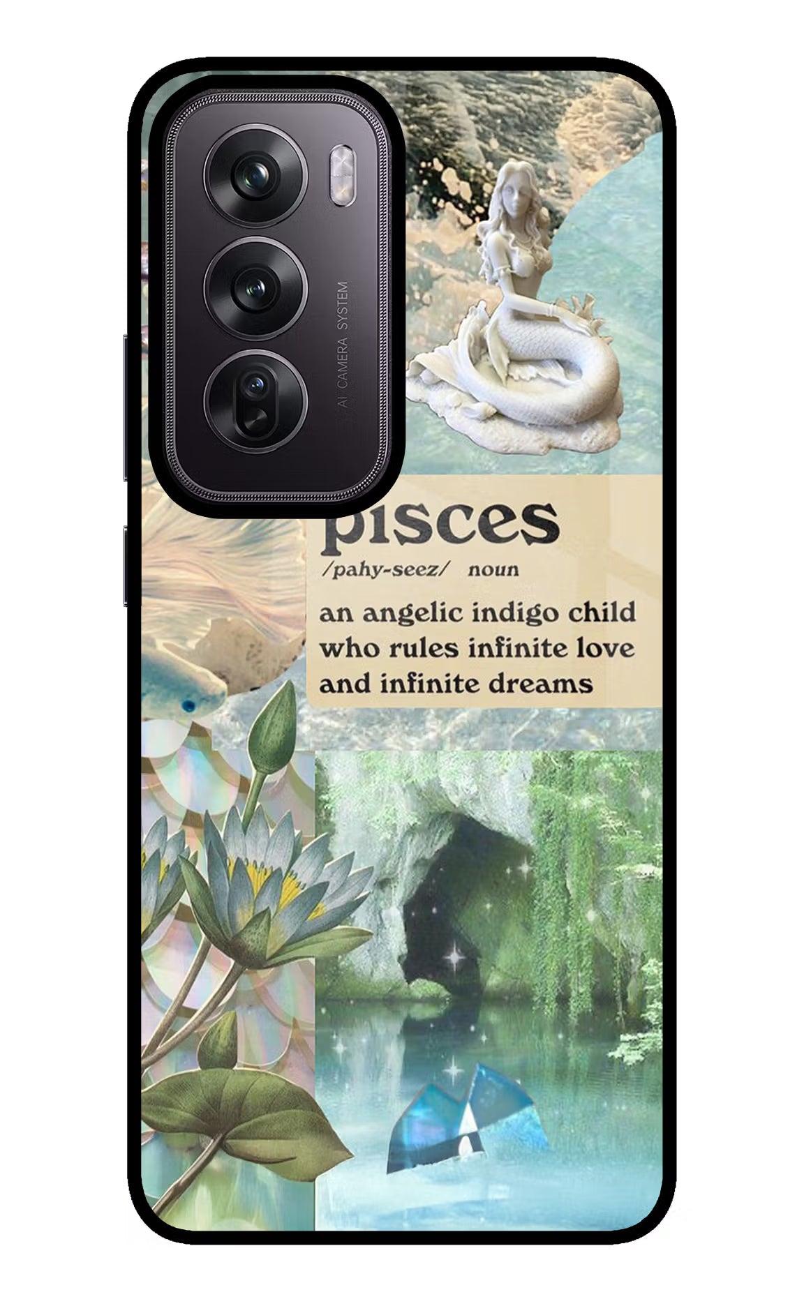 Pisces Zodiac Oppo Reno12 Pro 5G Glass Case Back Cover by Casekaro
