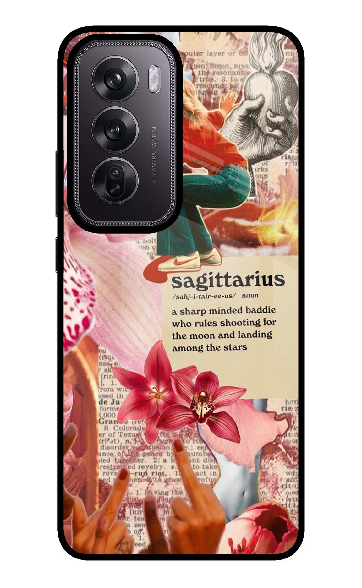 Sagittarius Zodiac Oppo Reno12 Pro 5G Glass Case Back Cover by Casekaro