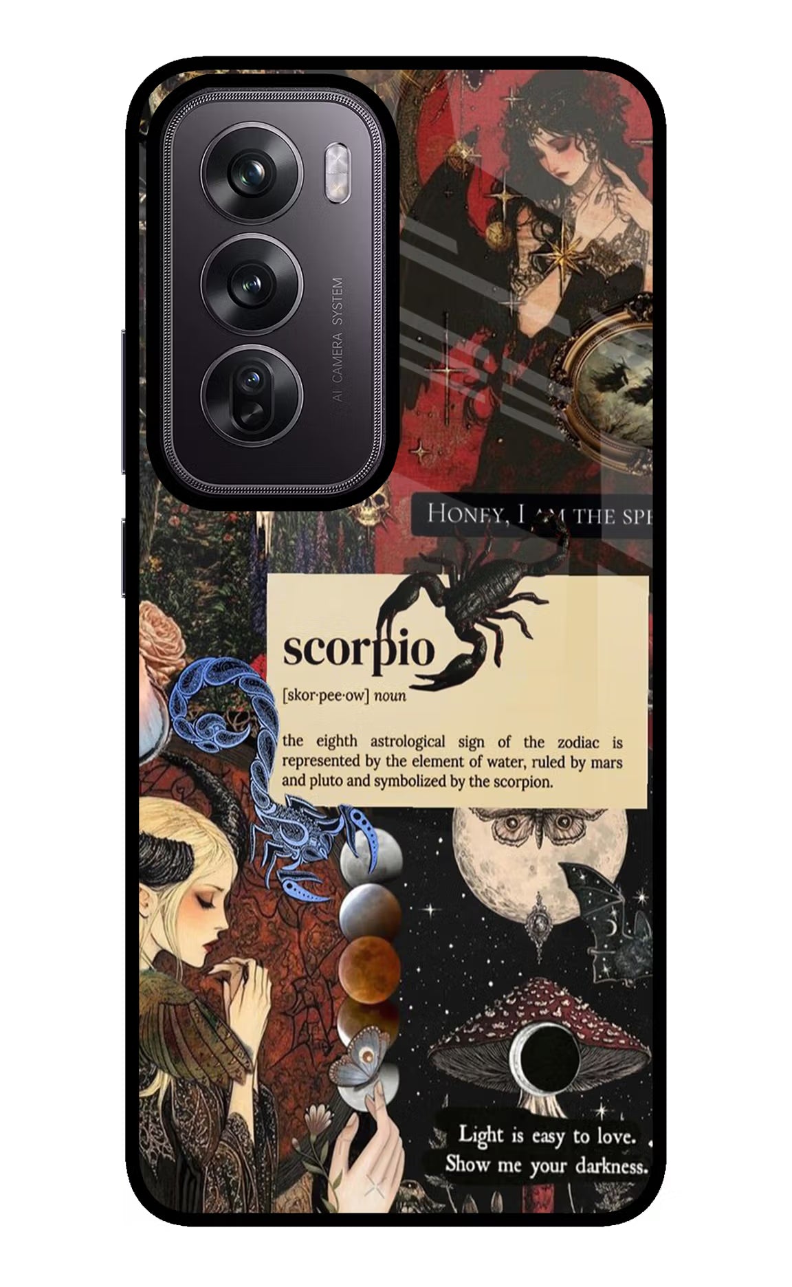 Scorpio Zodiac Oppo Reno12 Pro 5G Glass Case Back Cover by Casekaro