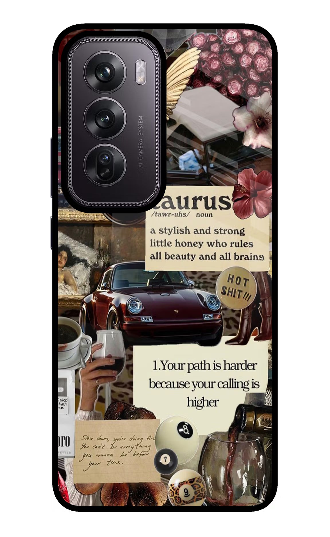 Taurus Zodiac Oppo Reno12 Pro 5G Glass Case Back Cover by Casekaro