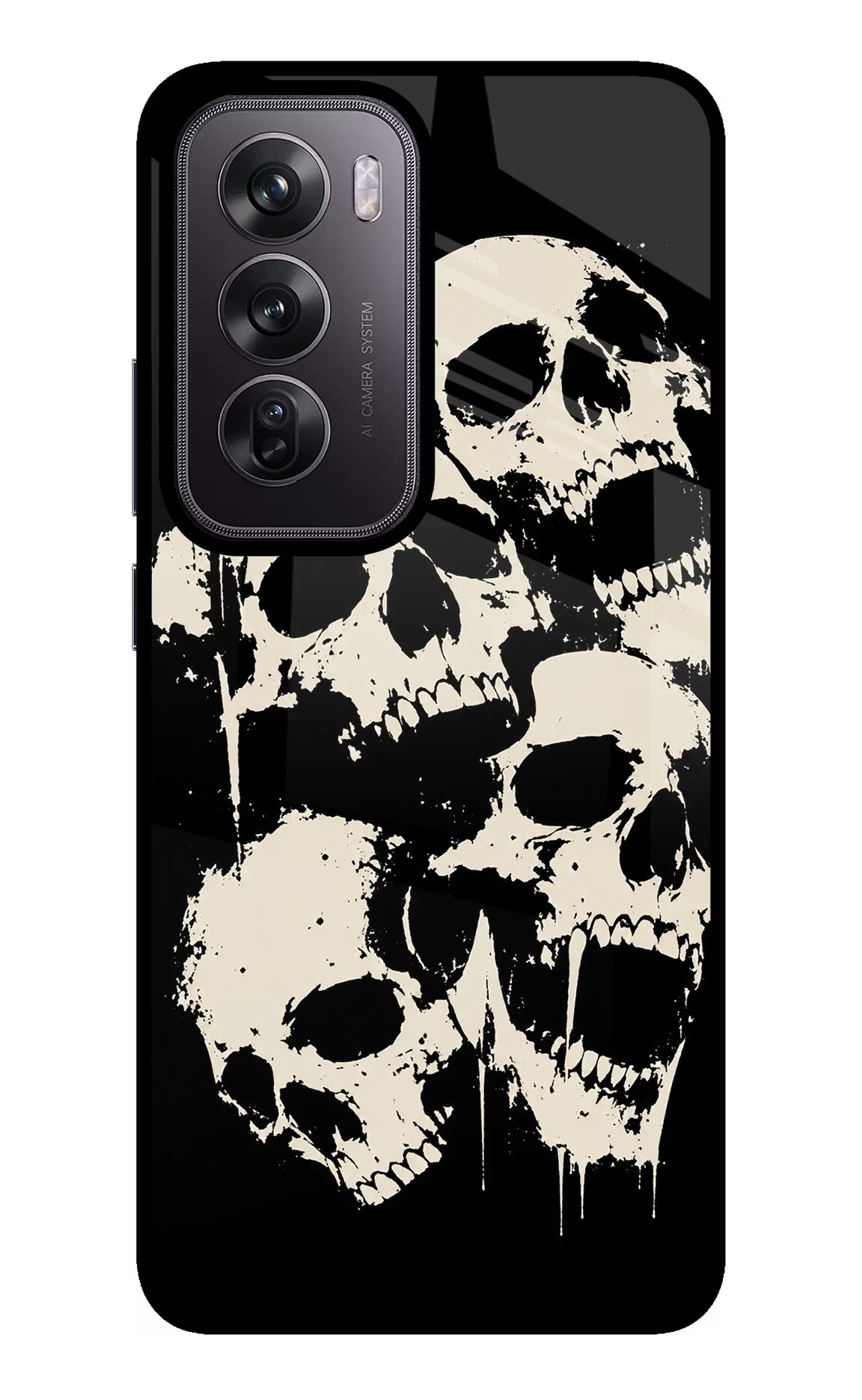 Dead Stack Oppo Reno12 Pro 5G Glass Case Back Cover by Casekaro