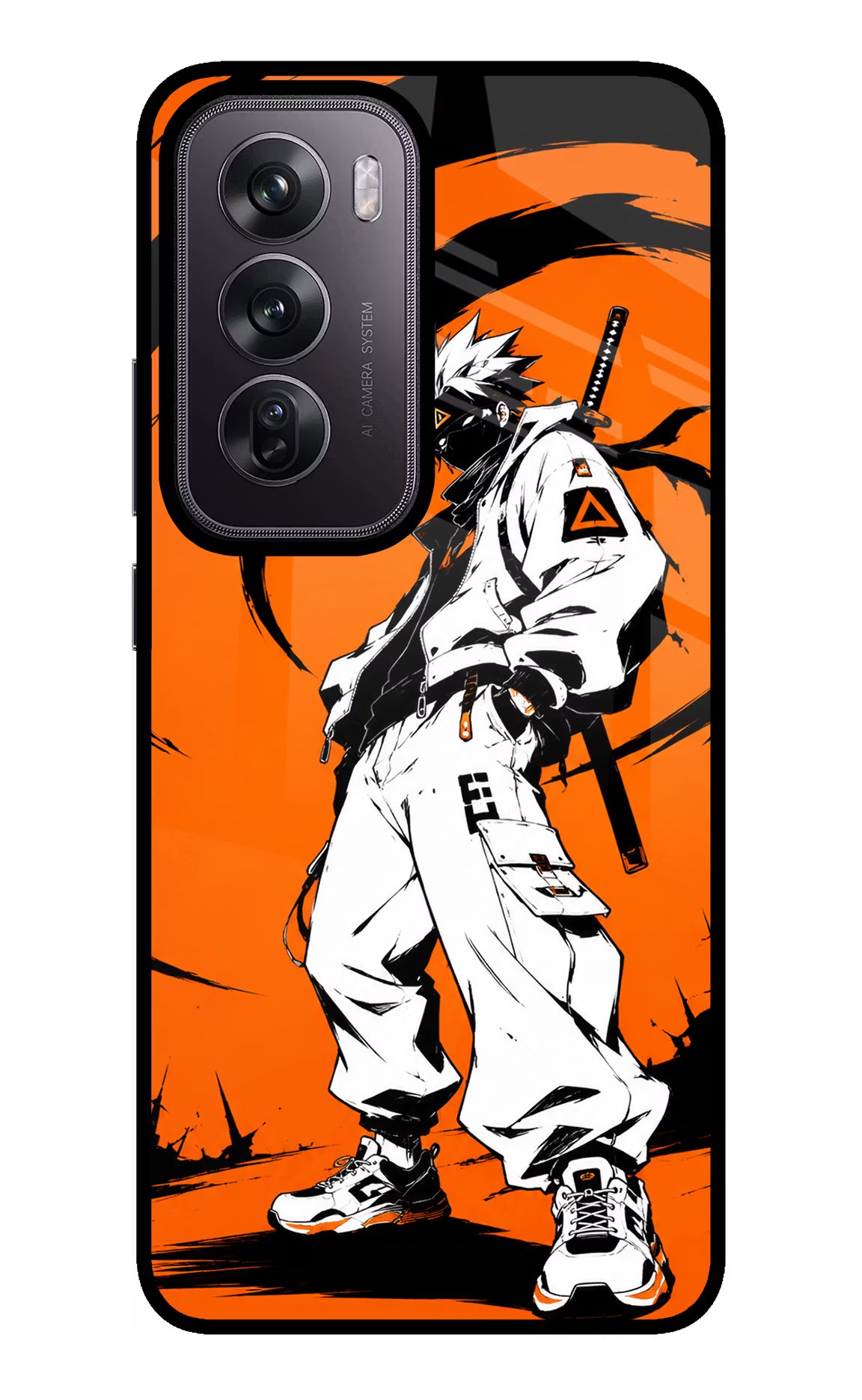 Street Samurai  Oppo Reno12 Pro 5G Glass Case Back Cover by Casekaro