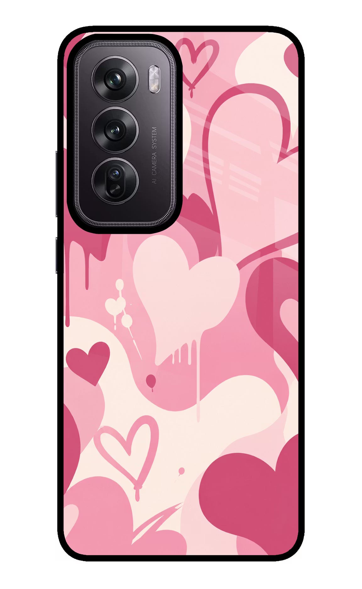 Hearty case Oppo Reno12 Pro 5G Glass Case Back Cover by Casekaro